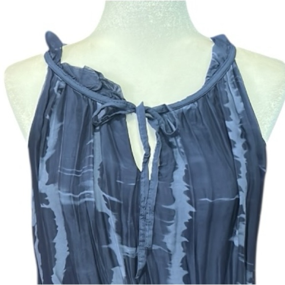 Sofia Made In Italy Sleeveless Blouson Mini Dress Blue Tie Dye Size Small - Picture 8 of 12